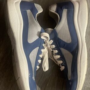 Prada Blue and White Men's Sneakers